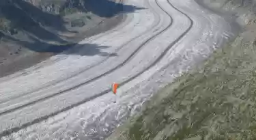 flug zum aletschgletscher